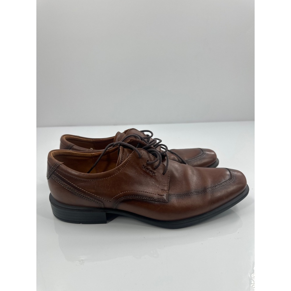 ECCO Helsinki Brown Leather Bicycle Toe Oxford Dress Shoes Mens 44 US 10-10.5